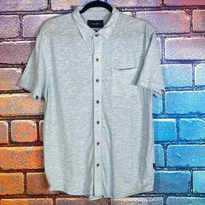 Lucky Brand Men’s Casual Button Down Shirt Blue Medium